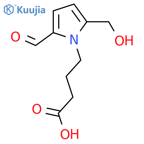 2-formyl-5-(hydroxymethyl)-1H-Pyrrole-1-butanoic acid structure