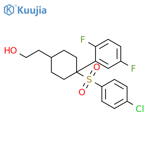 2-(4-((4-Chlorophenyl)sulfonyl)-4-(2,5-difluorophenyl)cyclohexyl)ethanol structure