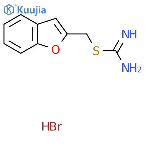 1-Benzofuran-2-ylmethyl imidothiocarbamate hydrobromide structure