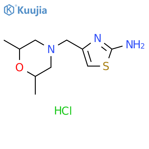 4-[(2,6-Dimethylmorpholin-4-yl)methyl]-1,3-thiazol-2-amine dihydrochloride structure