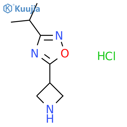 5-(azetidin-3-yl)-3-(propan-2-yl)-1,2,4-oxadiazole hydrochloride structure
