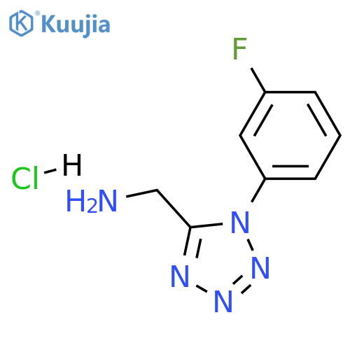 {[1-(3-fluorophenyl)-1H-tetrazol-5-yl]methyl}amine hydrochloride structure