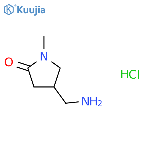 4-(Aminomethyl)-1-methylpyrrolidin-2-one hydrochloride structure