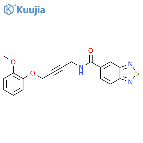 N-[4-(2-methoxyphenoxy)but-2-yn-1-yl]-2,1,3-benzothiadiazole-5-carboxamide structure