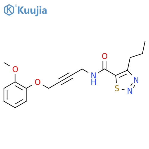 N-4-(2-methoxyphenoxy)but-2-yn-1-yl-4-propyl-1,2,3-thiadiazole-5-carboxamide structure