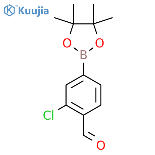 2-Chloro-4-(tetramethyl-1,3,2-dioxaborolan-2-yl)benzaldehyde structure