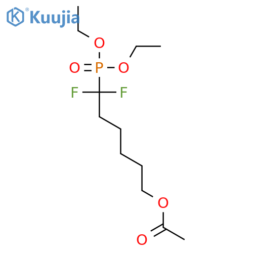Phosphonic acid, [6-(acetyloxy)-1,1-difluorohexyl]-, diethyl ester structure