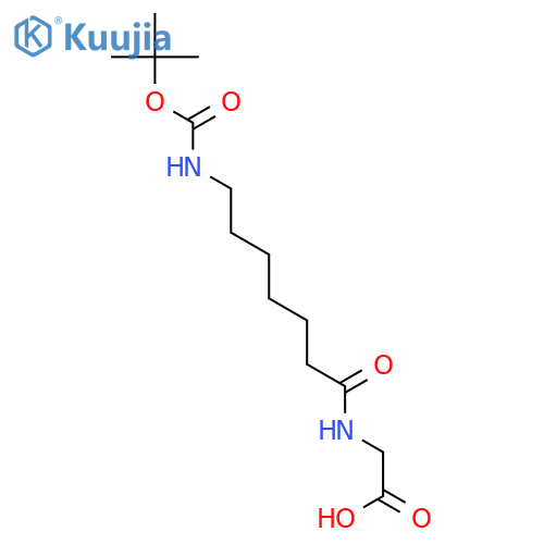 Glycine, N-[7-[[(1,1-dimethylethoxy)carbonyl]amino]-1-oxoheptyl]- structure