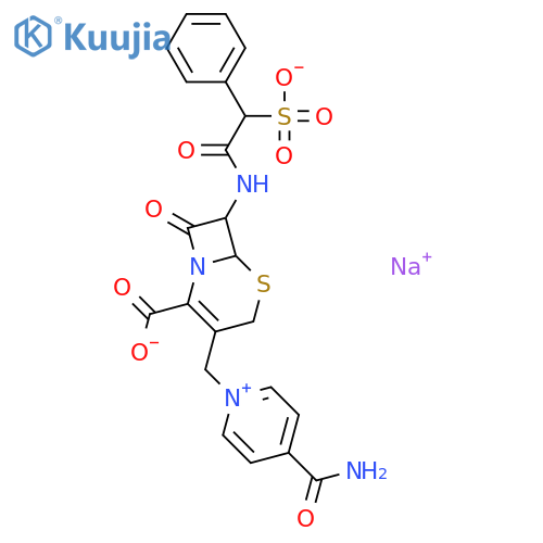 Sodium;1-[[(6R,7S)-2-carboxy-8-oxo-7-[[(2S)-2-phenyl-2-sulfonatoacetyl]amino]-5-thia-1-azabicyclo[4.2.0]oct-2-en-3-yl]methyl]pyridin-1-ium-4-carboximidate;hydrate structure