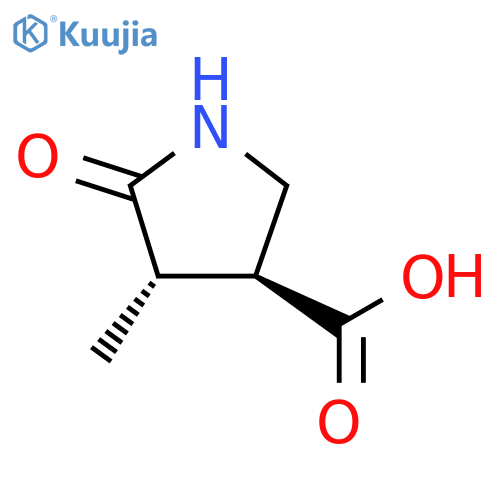 (3S,4S)-4-methyl-5-oxo-pyrrolidine-3-carboxylic acid structure