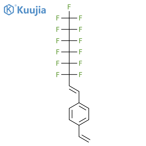 Benzene, 1-ethenyl-4-(3,3,4,4,5,5,6,6,7,7,8,8,8-tridecafluoro-1-octenyl)- structure