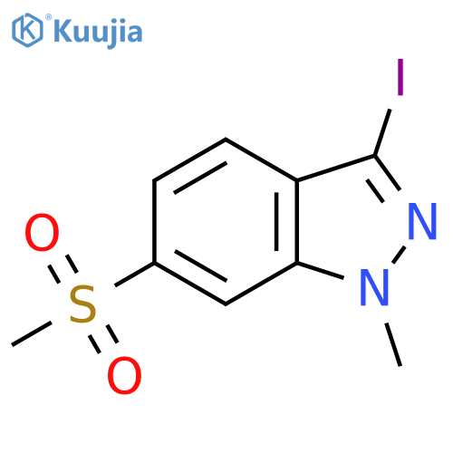 3-Iodo-1-methyl-6-(methylsulfonyl)-1H-indazole structure