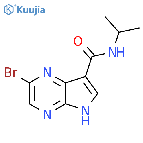 2-Bromo-N-isopropyl-5H-pyrrolo[2,3-b]pyrazine-7-carboxamide structure