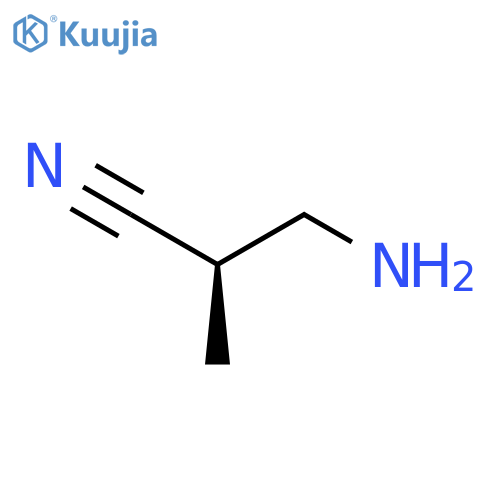 Propanenitrile, 3-amino-2-methyl-, (2R)- structure