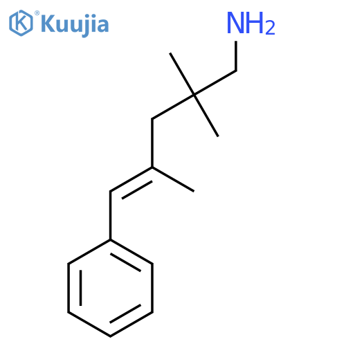 2,2,4-trimethyl-5-phenylpent-4-en-1-amine structure