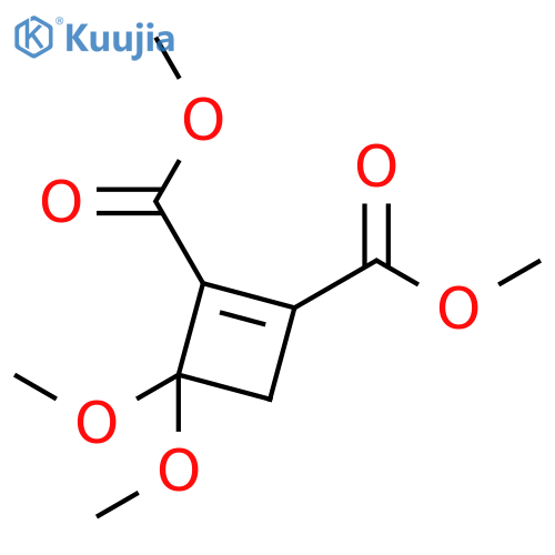 1-Cyclobutene-1,2-dicarboxylic acid, 3,3-dimethoxy-, dimethyl ester structure