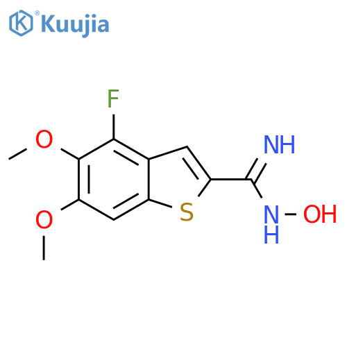 Benzo[b]thiophene-2-carboximidamide, 4-fluoro-N-hydroxy-5,6-dimethoxy- structure