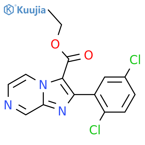 Ethyl 2-(2,5-dichlorophenyl)imidazo[1,2-A]pyrazine-3-carboxylate structure
