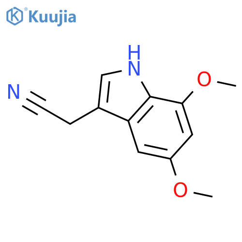 1H-INDOLE-3-ACETONITRILE, 5,7-DIMETHOXY- structure