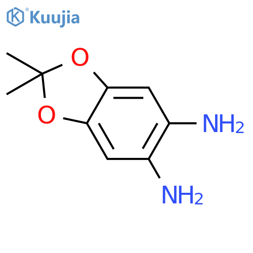 1,3-Benzodioxole-5,6-diamine, 2,2-dimethyl- structure