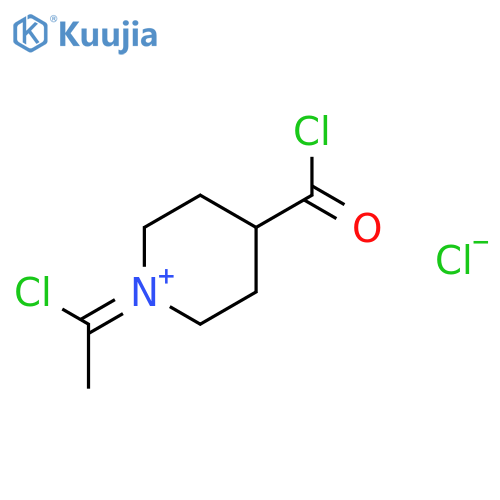 Piperidinium, 4-(chlorocarbonyl)-1-(1-chloroethylidene)-, chloride structure