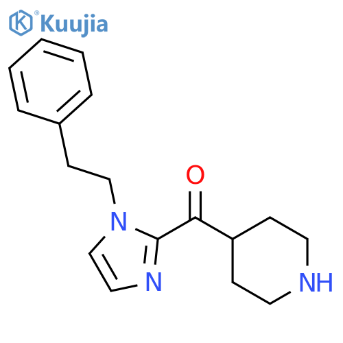 Methanone, [1-(2-phenylethyl)-1H-imidazol-2-yl]-4-piperidinyl- structure