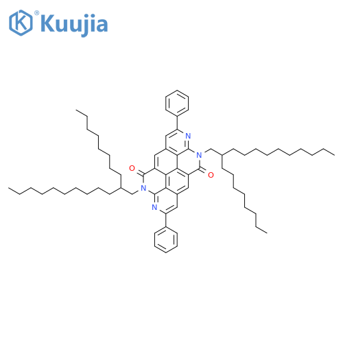 Isoquino[6,7,8,1-lmna]pyrido[4,3,2-gh][3,8]phenanthroline-5,11-dione, 4,10-dihydro-4,10-bis(2-octyldodecyl)-2,8-diphenyl- structure
