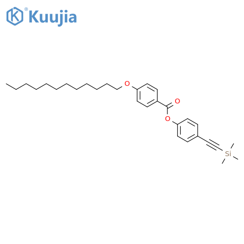 Benzoic acid, 4-(dodecyloxy)-, 4-[(trimethylsilyl)ethynyl]phenyl ester structure