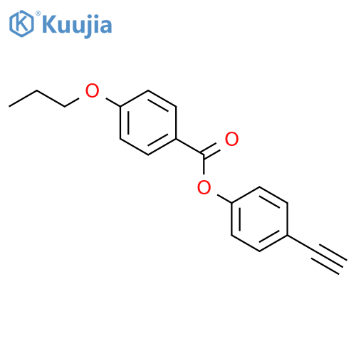 Benzoic acid, 4-propoxy-, 4-ethynylphenyl ester structure