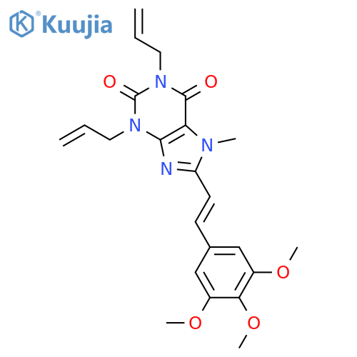 1H-Purine-2,6-dione,3,7-dihydro-7-methyl-1,3-di-2-propen-1-yl-8-[(1E)-2-(3,4,5-trimethoxyphenyl)ethenyl]- structure