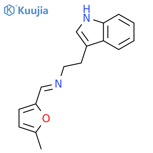 1H-Indole-3-ethanamine, N-[(5-methyl-2-furanyl)methylene]- structure