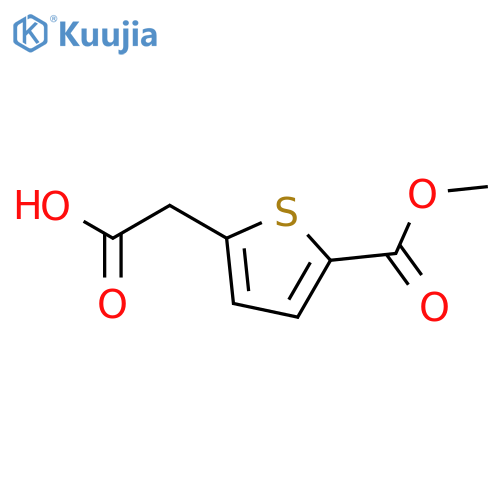 2-(5-(Methoxycarbonyl)thiophen-2-yl)acetic acid structure