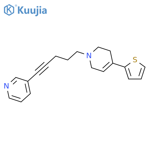 Pyridine, 1,2,3,6-tetrahydro-1-[5-(3-pyridinyl)-4-pentynyl]-4-(2-thienyl)- structure