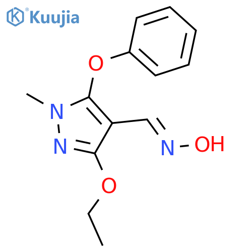 1H-PYRAZOLE-4-CARBOXALDEHYDE, 3-ETHOXY-1-METHYL-5-PHENOXY-, OXIME structure