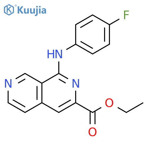 2,7-Naphthyridine-3-carboxylic acid, 1-[(4-fluorophenyl)amino]-, ethylester structure