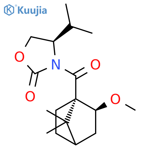 2-Oxazolidinone, 3-[(2-methoxy-7,7-dimethylbicyclo[2.2.1]hept-1-yl)carbonyl]-4-(1-methylethyl)-, [1S-[1α(S*),2β,4β]]- structure