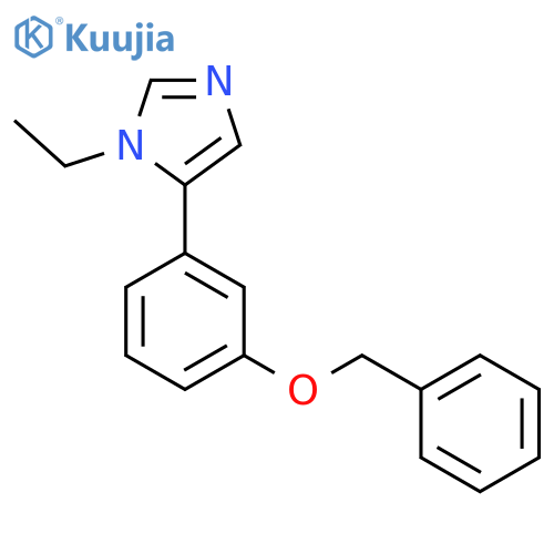 1H-Imidazole,1-ethyl-5-[3-(phenylmethoxy)phenyl]- structure