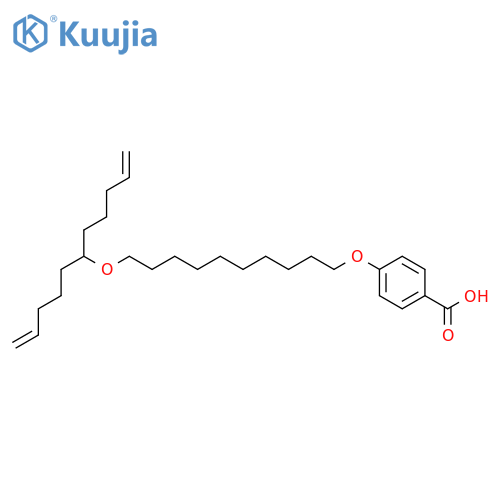 Benzoic acid, 4-[[10-[[1-(4-pentenyl)-5-hexenyl]oxy]decyl]oxy]- structure