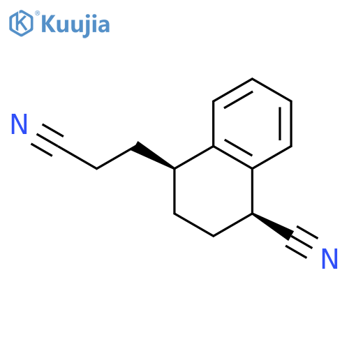 1-Naphthalenepropanenitrile, 4-cyano-1,2,3,4-tetrahydro-, cis- structure