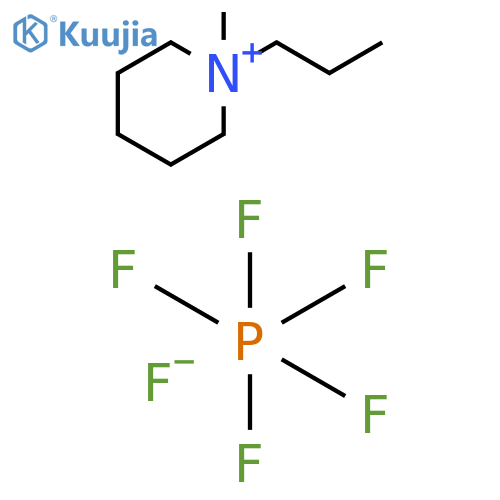 N-propyl-N-methylpiperidinium hexafluorophosphate structure