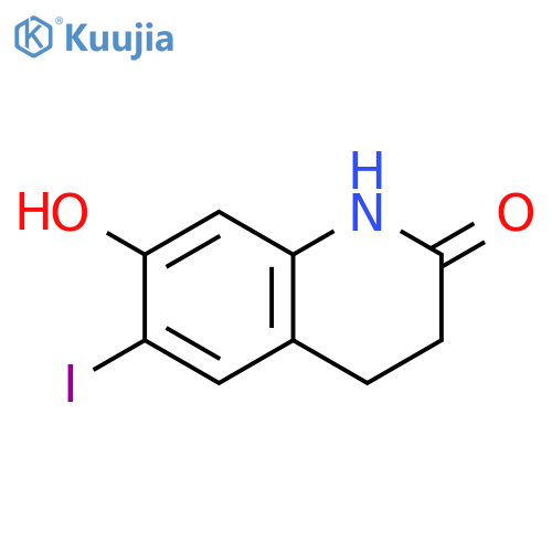 7-hydroxy-6-iodo-1,2,3,4-tetrahydroquinolin-2-one structure
