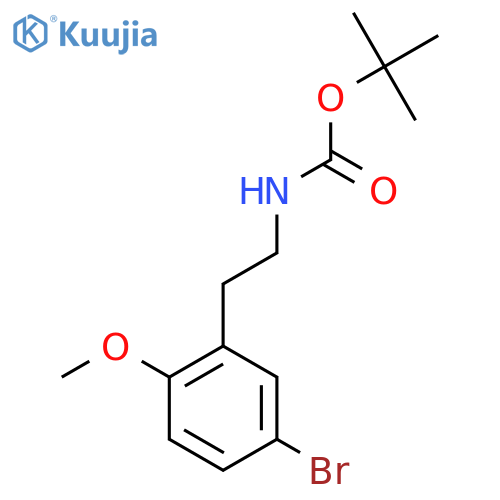 tert-butyl N-2-(5-bromo-2-methoxyphenyl)ethylcarbamate structure