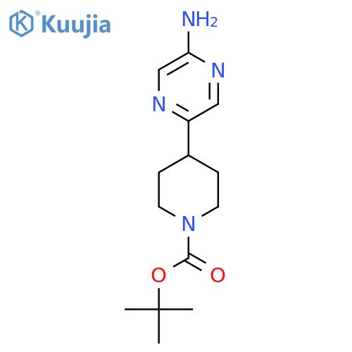 tert-butyl 4-(5-aminopyrazin-2-yl)piperidine-1-carboxylate structure