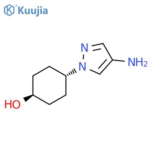 trans-4-(4-amino-1H-pyrazol-1-yl)cyclohexan-1-ol structure