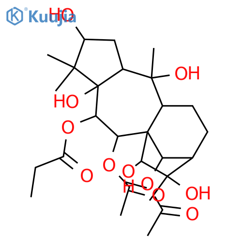 3,5,6,7,10,14,15,16-Grayanotoxaneoctol; (1α,3β,5β,6β,7α,10α,14β,15α,16α)-form, 6-Propanoyl, 7,14-di-Ac structure