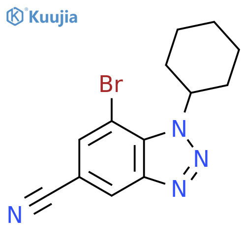 7-Bromo-1-cyclohexyl-1,2,3-benzotriazole-5-carbonitrile structure