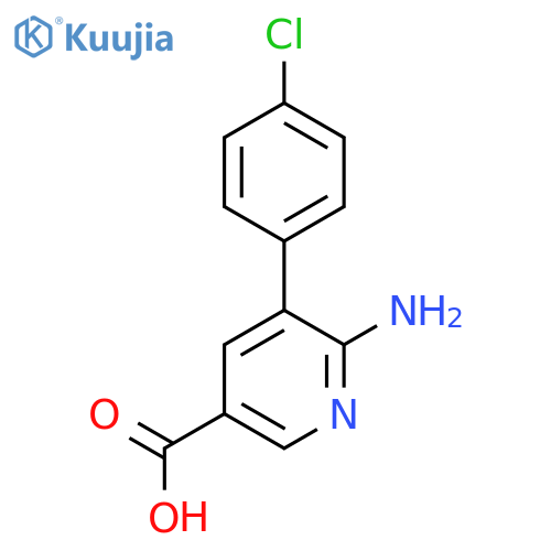 6-Amino-5-(4-chlorophenyl)pyridine-3-carboxylic acid structure