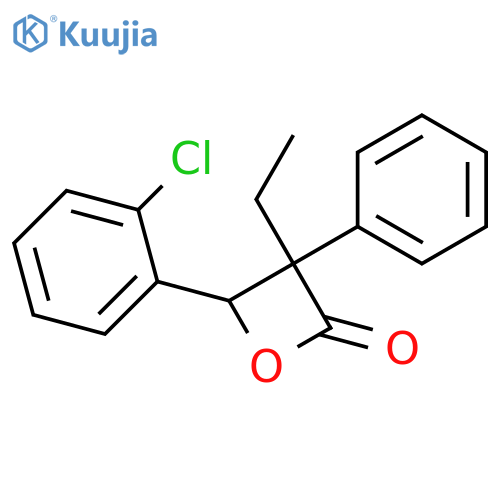 2-Oxetanone, 4-(2-chlorophenyl)-3-ethyl-3-phenyl-, (3S,4S)- structure