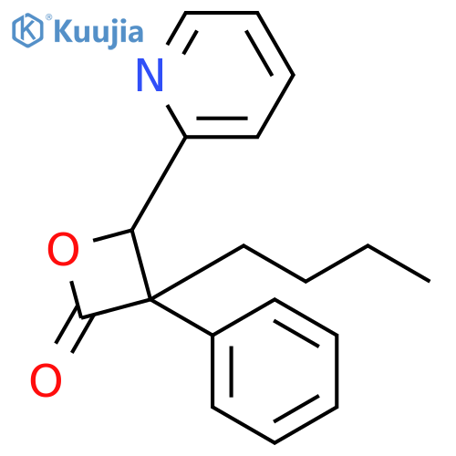 2-Oxetanone, 3-butyl-3-phenyl-4-(2-pyridinyl)-, (3S,4R)- structure
