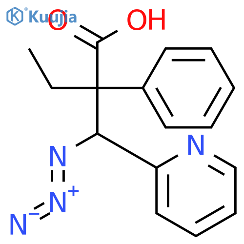 2-Pyridinepropanoic acid, β-azido-α-ethyl-α-phenyl-, (αS,βR)- structure